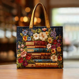 Handcrafted Bag – Floral and Book Print
