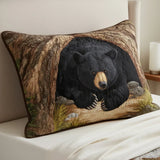 Quilted Cushion Cover -  Bear Sanctuary