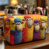 Colourful Flock Quilted Makeup Bag NCU0NT10383