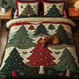 3 Piece Quilted Bedding Set – Forest Of Joy