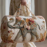 Quilted Elephant Travel Bag