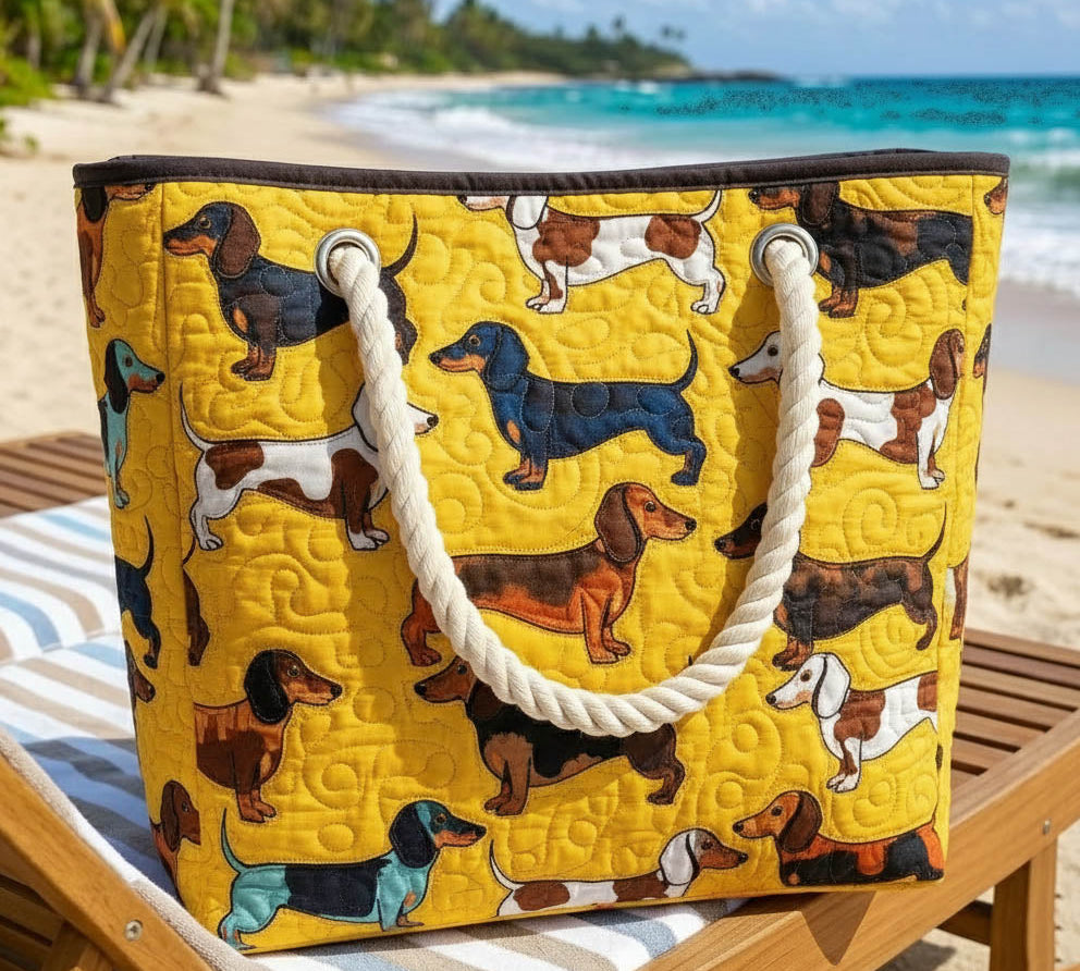 Artisan Dachshund Beach Tote