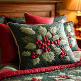 Quilted Cushion Cover - Holly