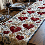 Quilted Table Runner - Cascade of Hearts