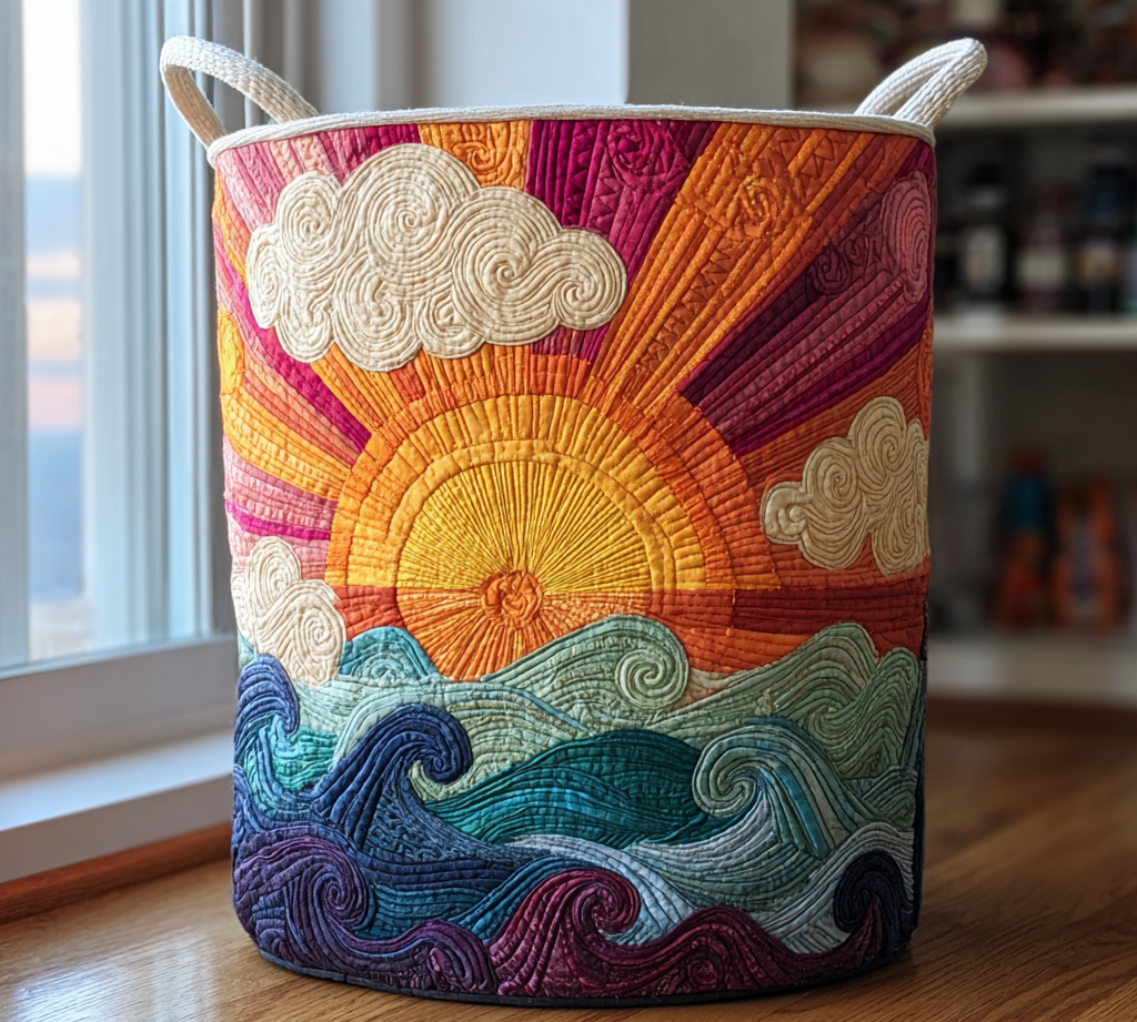 Sunlit Charm | Artisan-Made Laundry Basket