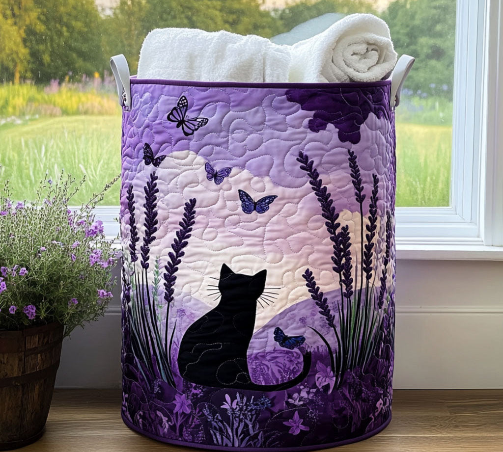Handcrafted Cat-Themed Laundry Basket