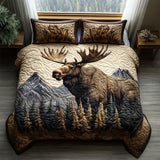 3 Piece Quilted Bedding Set – Forest Animals