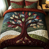 3 Piece Quilted Bedding Set – Nature's Embrace