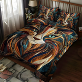 3 Piece Quilted Bedding Set – Gentle Purrs