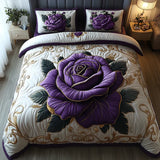 3 Piece Quilted Bedding Set – Violet Rose