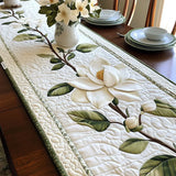 Quilted Table Runner - Rustic Magnolia Blossom