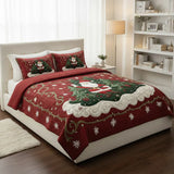 3 Piece Quilted Bedding Set – Father Christmas Workshop