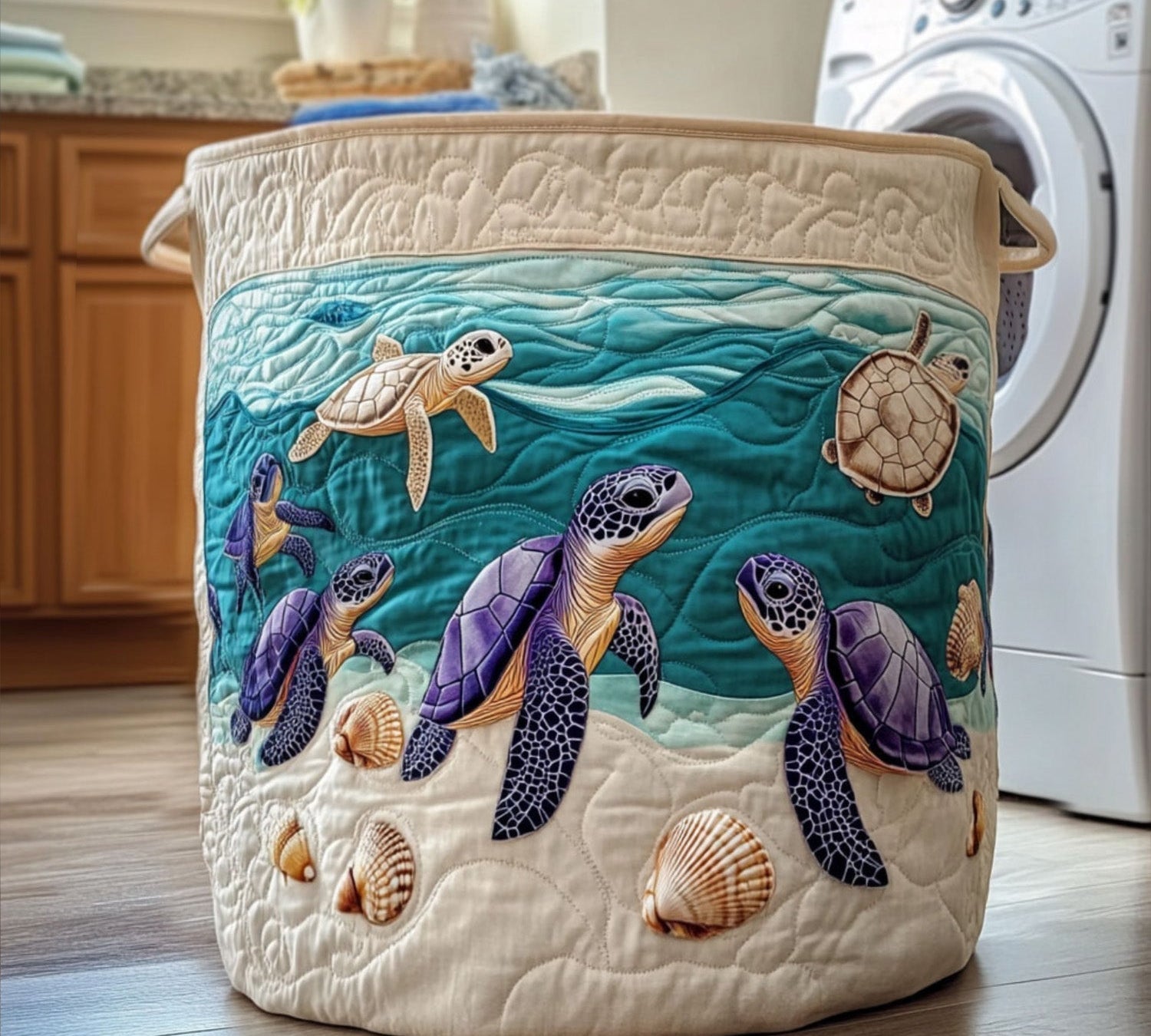 Handcrafted Padded Turtle Basket