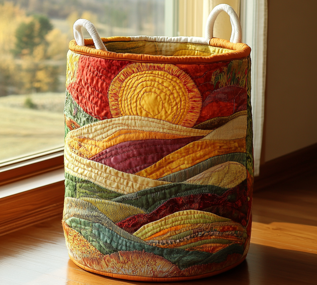 Sunlit Charm | Artisan-Made Laundry Basket
