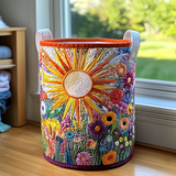 Artisan Laundry Basket | Sunflower Blossom Design