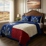 3 Piece Quilted Bedding Set – Texas Pride
