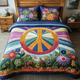 3 Piece Quilted Bedding Set – Tie Dye Dreams