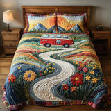 3 Piece Quilted Bedding Set – Vintage Journey