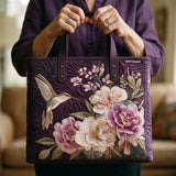 Handcrafted Quilted Bag – Hummingbirds and Orchids