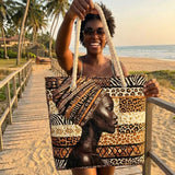 Queen of Melanin Handmade Beach Tote